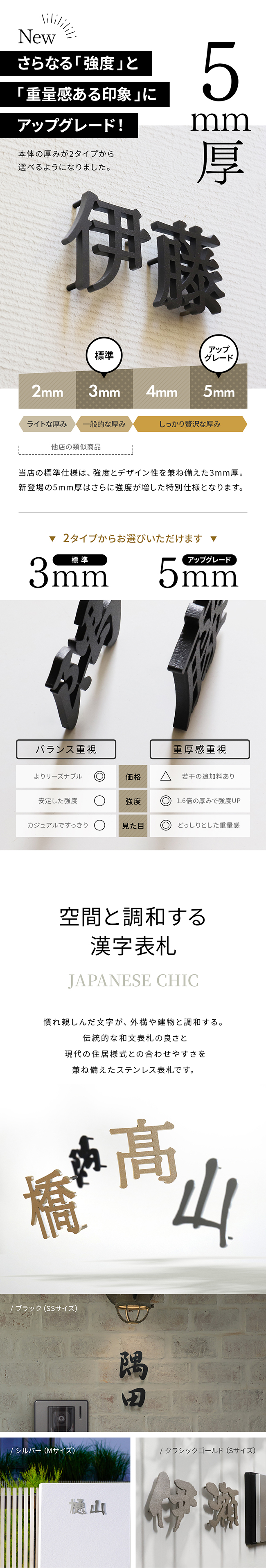 表札ステンレス【漢字 洗練された和文表札】|表札AKIグラスショップ【公式サイト】表札ワールド