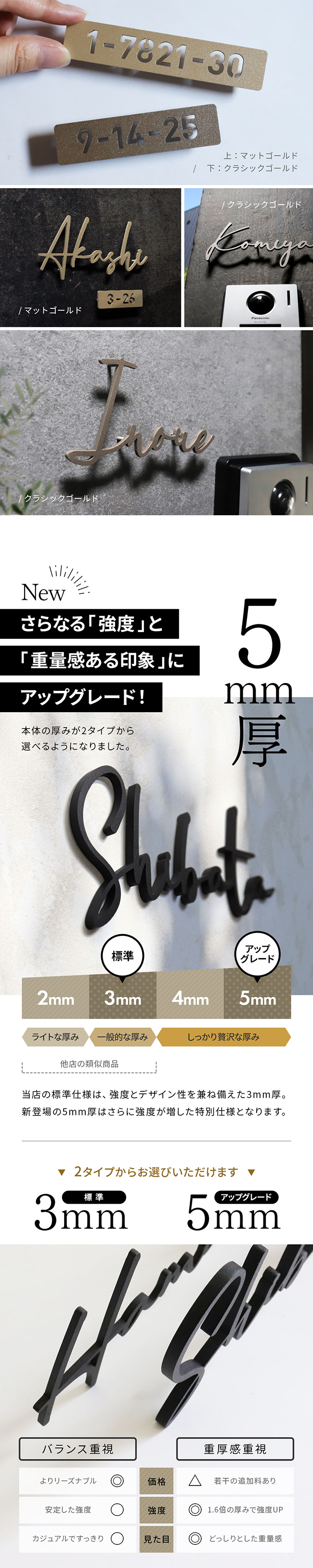 表札 ステンレス 華奢でシンプルな手書き風切り文字表札